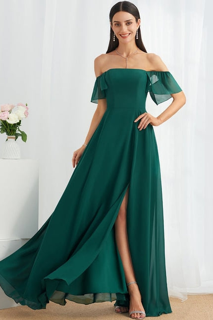Robe Chic Mousseline Émeraude