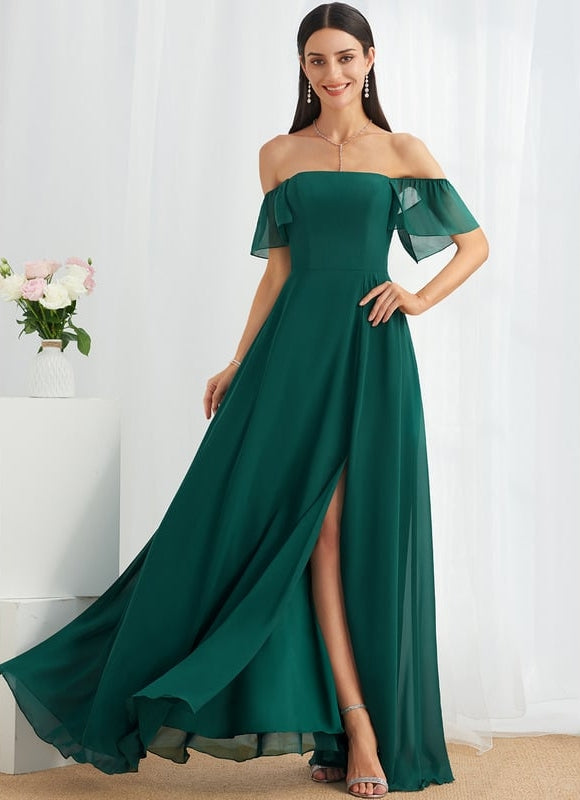 Robe Chic Mousseline Émeraude