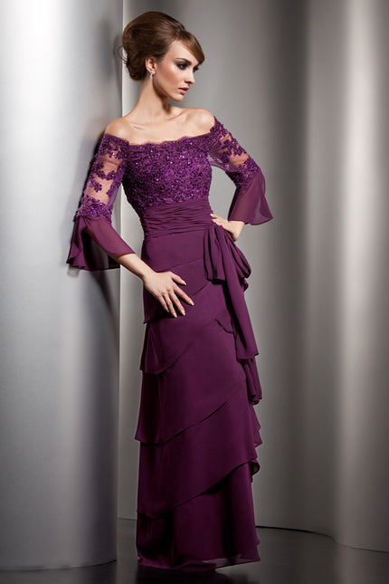 Robe Chic Manche Bouffante - gallery 1