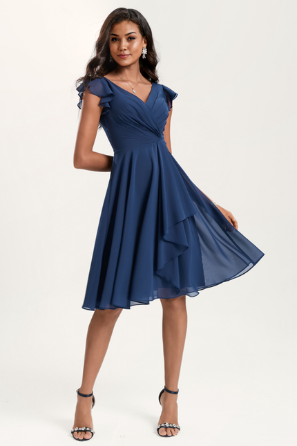 Robe Chic Bleu Élégance Flottante - gallery 2