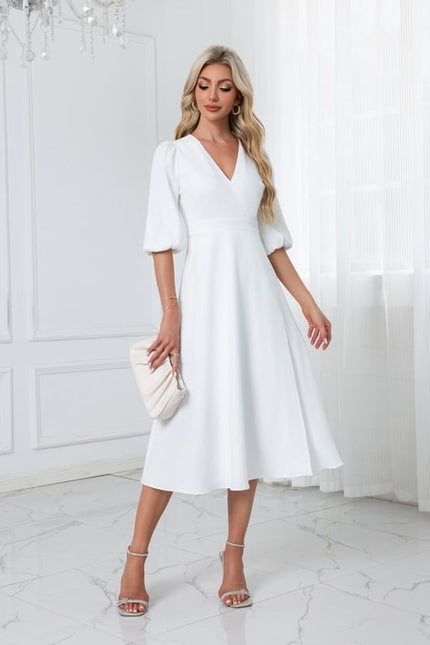 Robe Blanche Bohème Chic - gallery 1