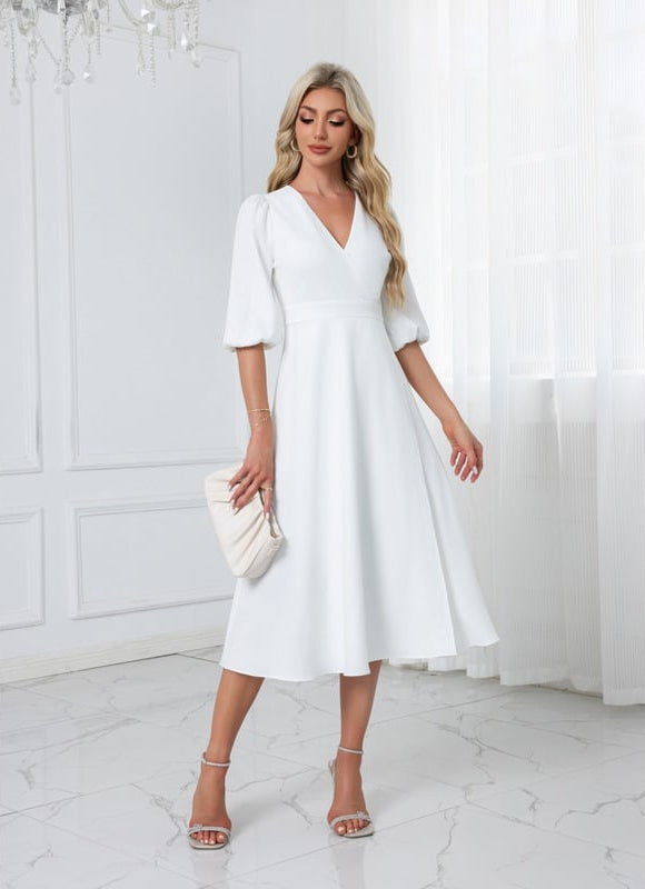 Robe Blanche Bohème Chic - gallery 1