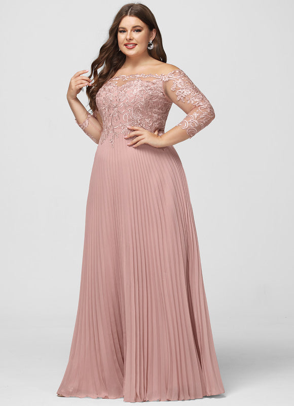 Robe Chic Longue Rose Plissée - gallery 8