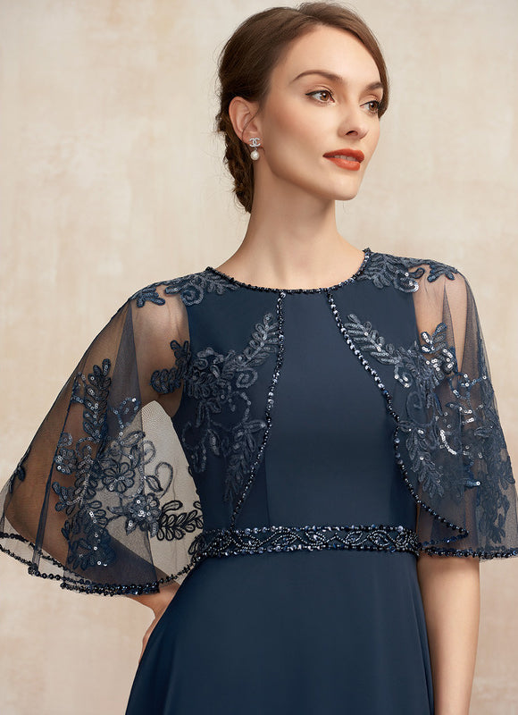 Robe Chic Bleu Marine Élégante - gallery 3