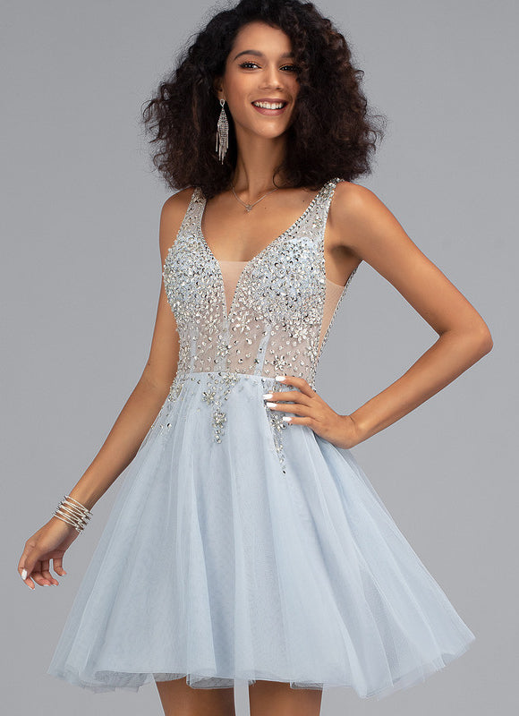 Robe De Soirée Chic Courte Avec Manche