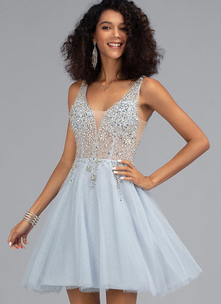Robe De Soirée Chic Courte Avec Manche
