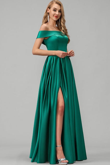 Robe Chic Satin Épaule Dévoilée - gallery 5