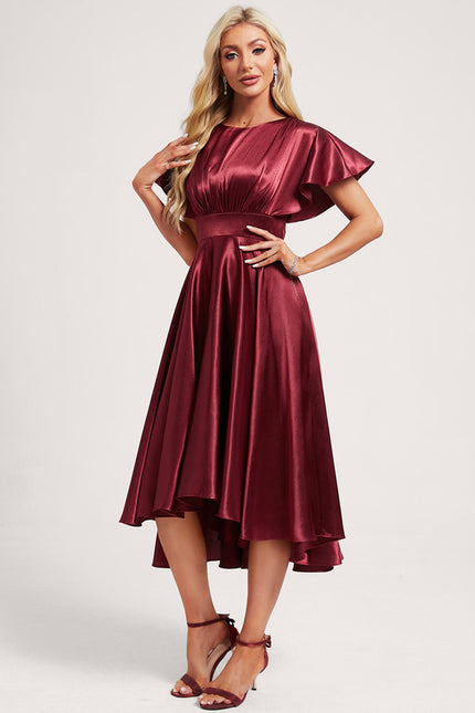 Robe Chic Satinée Rubis - gallery 2