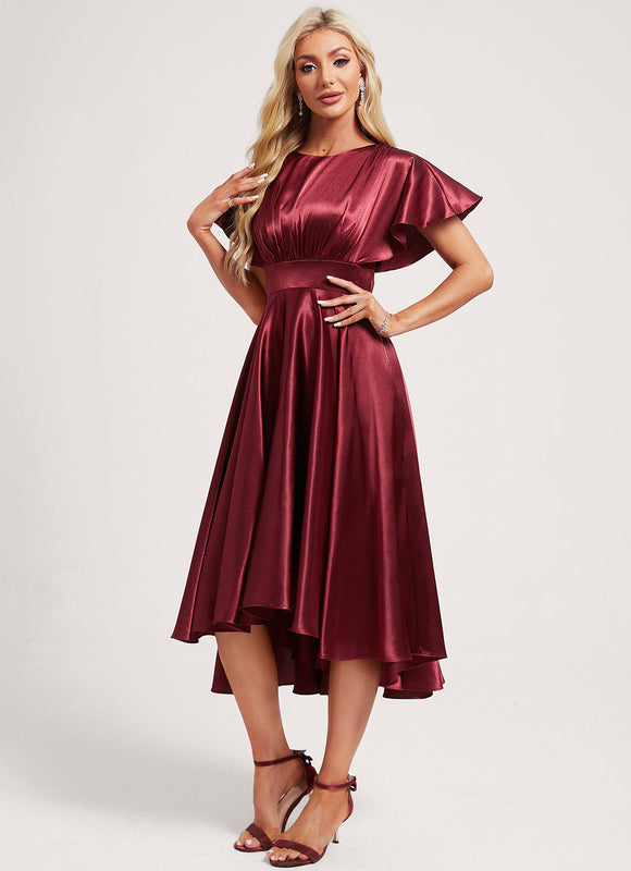 Robe Chic Satinée Rubis - gallery 2