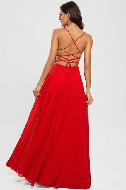 Robe Chic Rouge Élégante - gallery 1
