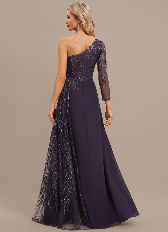 Robe Chic Longue Violet Pailletée - gallery 6