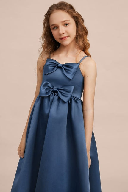Robe Chic Satin Bleu Élégant - gallery 6