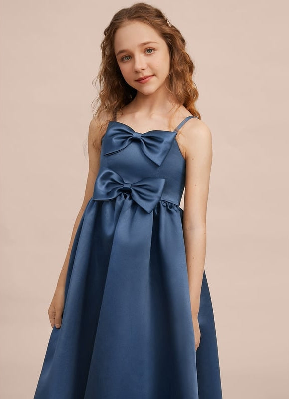Robe Chic Satin Bleu Élégant - gallery 6