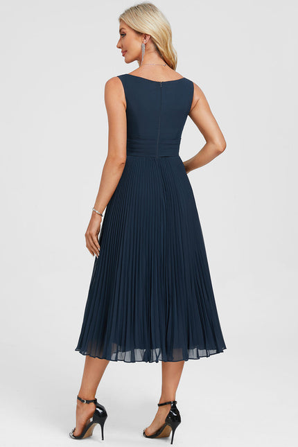 Robe Chic Plissée Sombre - gallery 6