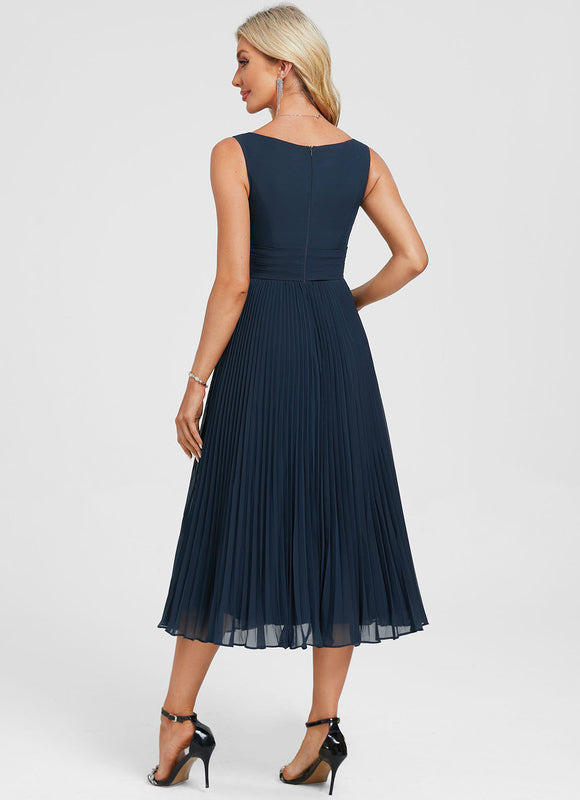 Robe Chic Plissée Sombre - gallery 6
