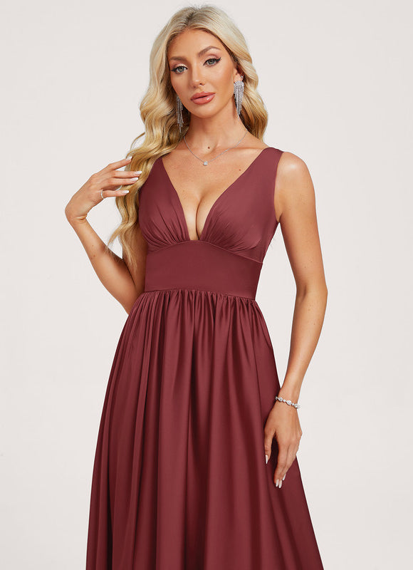 Robe Chic Bordeau Satinée - gallery 3