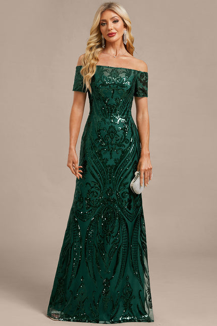 Robe Chic Émeraude Pailletée