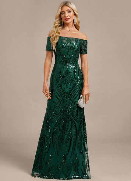 Robe Chic Émeraude Pailletée