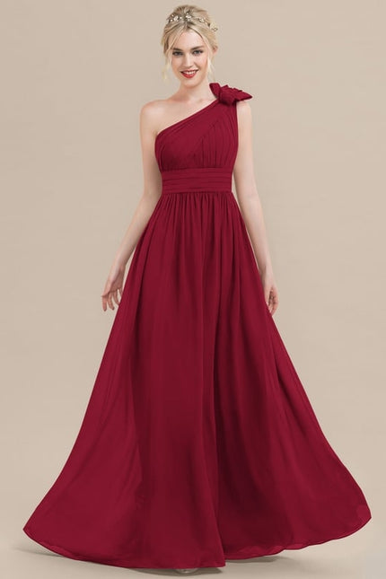Robe Chic Rouge Profond Flottant - gallery 2