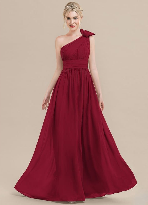 Robe Chic Rouge Profond Flottant - gallery 2