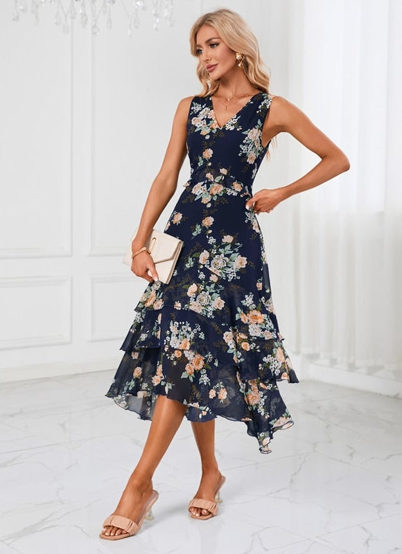 Robe Chic À Volants Florale - gallery 5