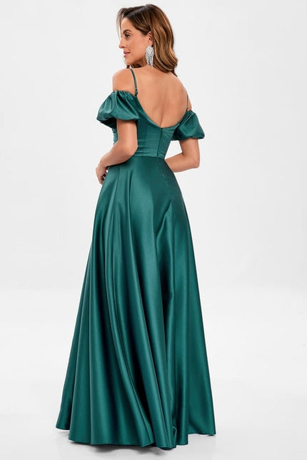 Robe Chic Bleu Royal Satinée - gallery 7