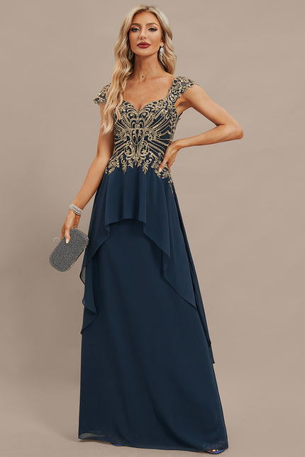 Robe Chic Élégance Marine Ornée - gallery 7