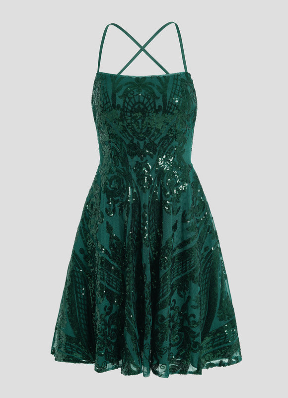 Robe Chic Vert Scintillant