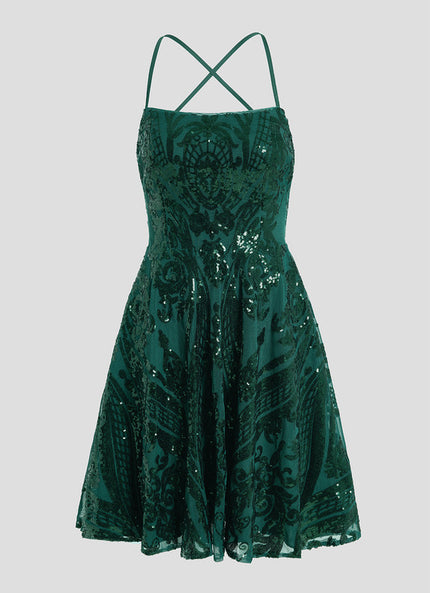 Robe Chic Vert Scintillant