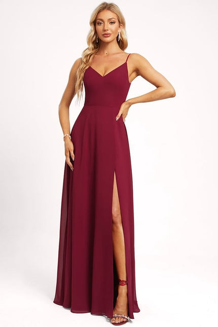 Robe Chic Épurée Bordeaux - gallery 6