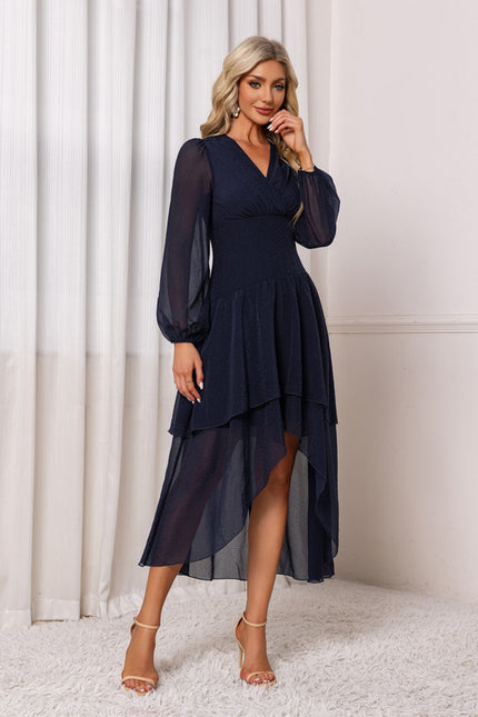 Robe Chic Asymétrique Marine - gallery 3