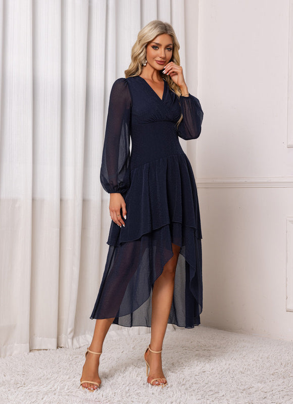 Robe Chic Asymétrique Marine - gallery 3