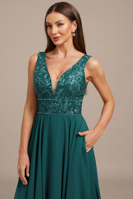 Robe Chic Émeraude Fluide - gallery 1