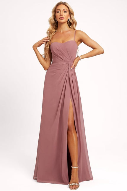 Robe Chic Mousseline Rose - gallery 5