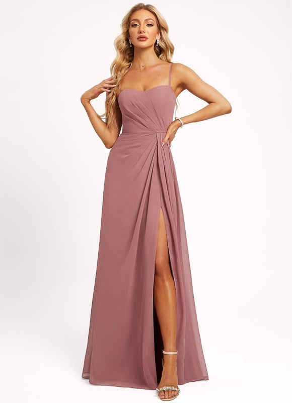 Robe Chic Mousseline Rose - gallery 5