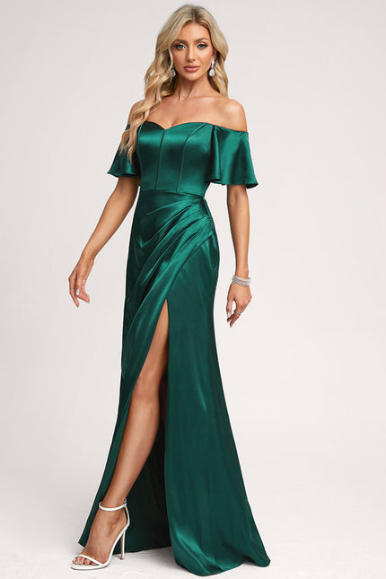 Robe Chic Satin Rouille - gallery 1