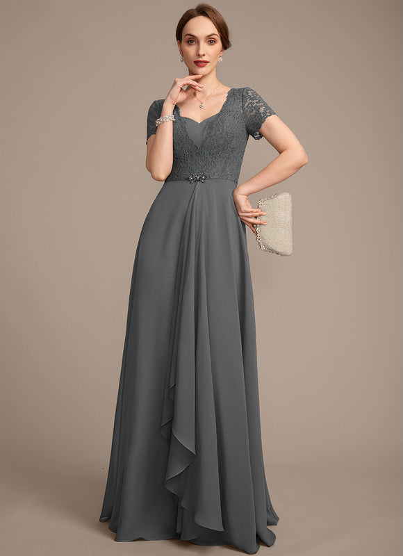 Robe Chic Gris Élégant Flottant - gallery 2
