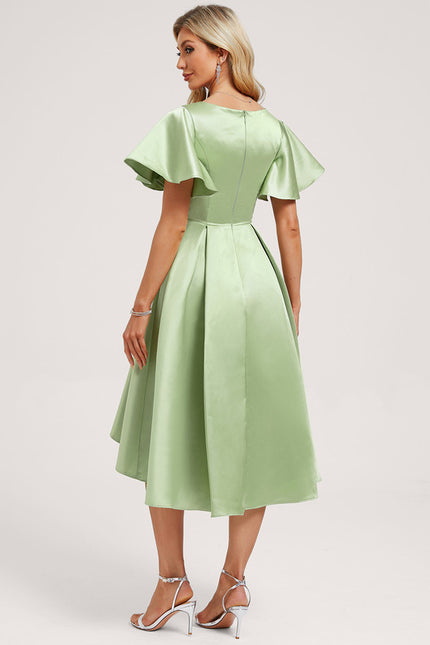 Robe Chic Asymétrique Vert Deau - gallery 4