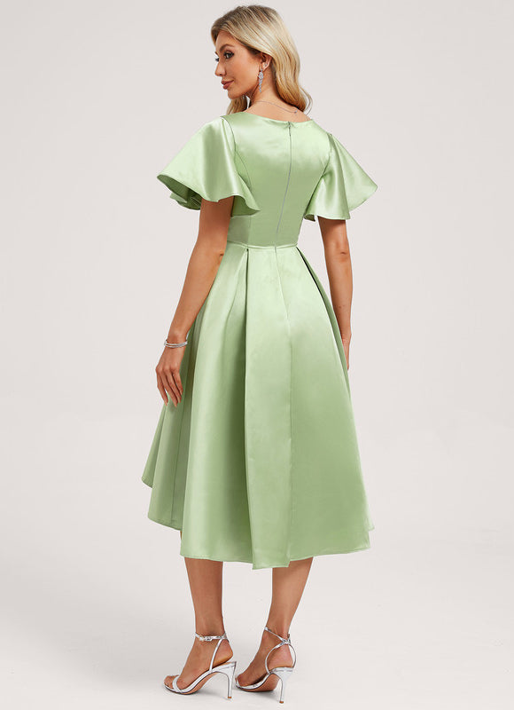 Robe Chic Asymétrique Vert Deau - gallery 4