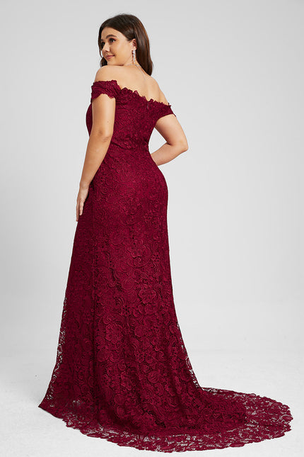Robe Chic Bordeaux Élégance Lace - gallery 8