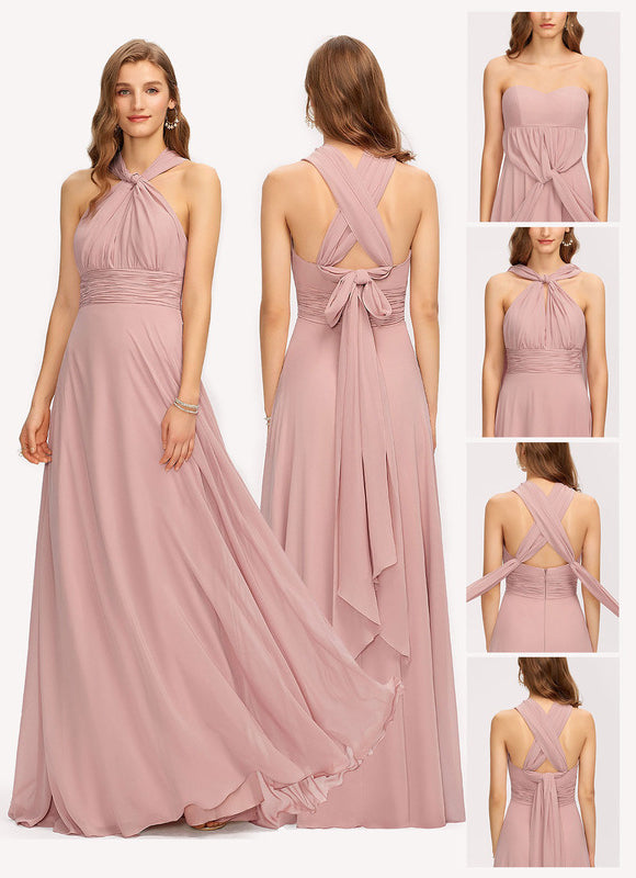 Robe Chic Élégance Rosée Éthérée - gallery 2