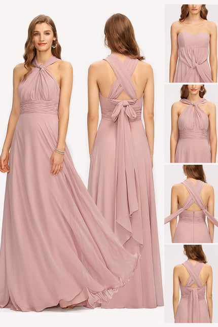 Robe Chic Élégance Rosée Éthérée - gallery 2