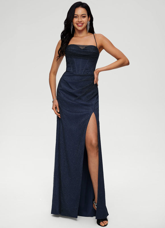 Robe Chic Bleu Nuit Scintillante - gallery 1