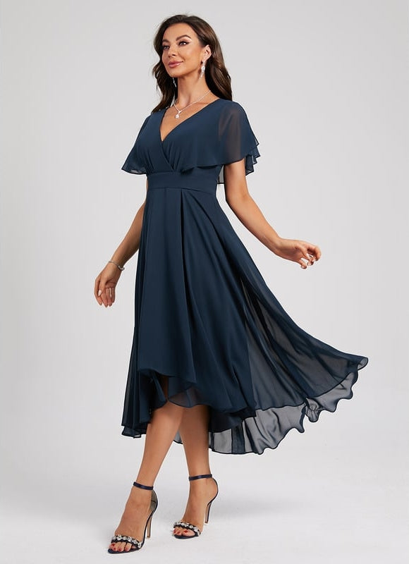 Robe Chic Asymétrique Vaporeuse - gallery 1
