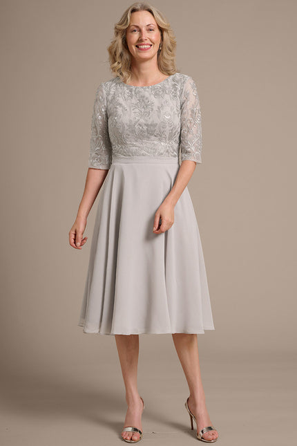Robe Chic Grise Aérée