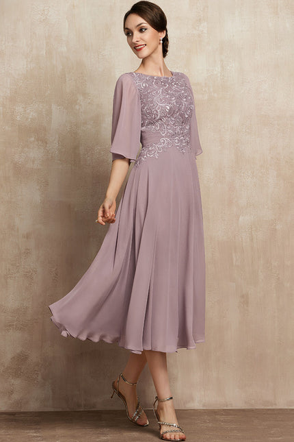Robe Chic Flottante Mauve - gallery 5
