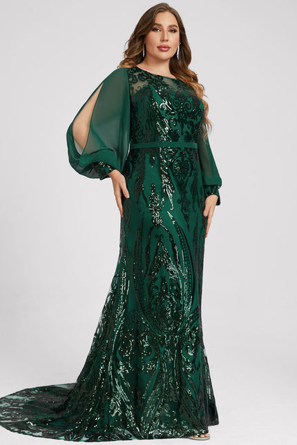 Robe Chic Illusion Émeraude - gallery 8