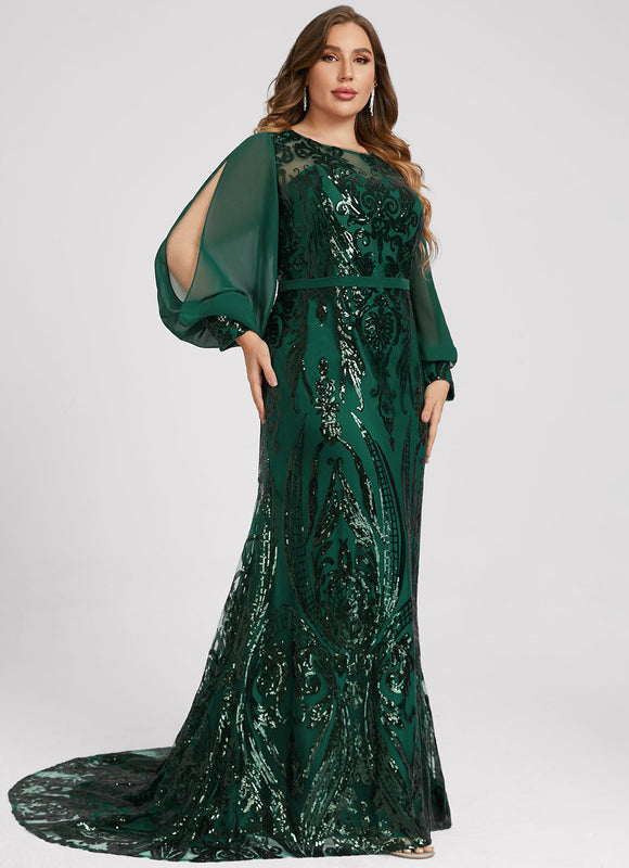 Robe Chic Illusion Émeraude - gallery 8