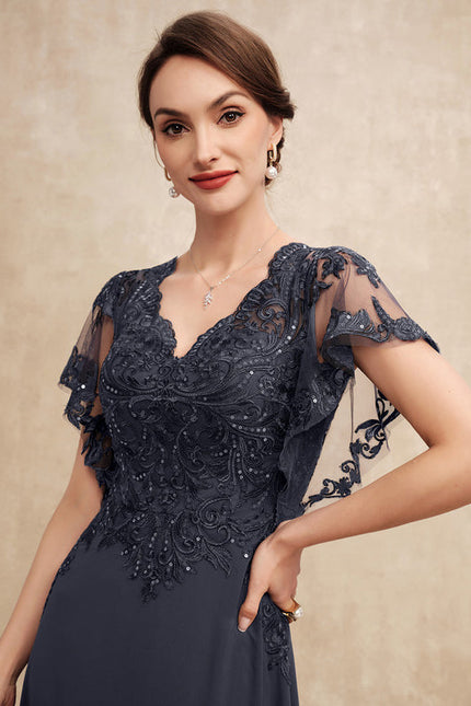 Robe Chic Longue Bleu Cobalt - gallery 7