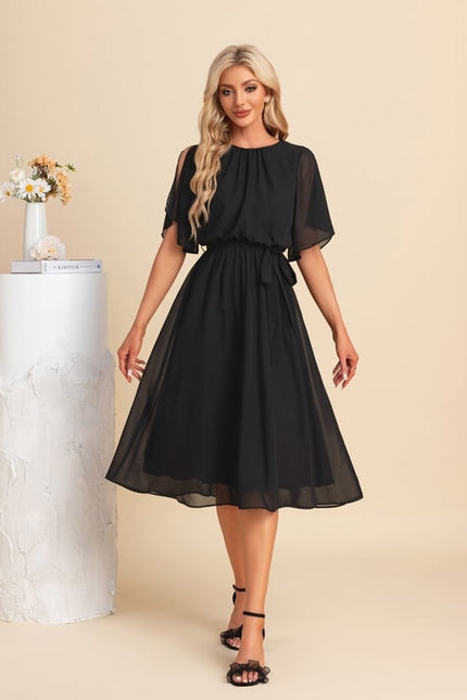 Robe Chic Noire Aérée - gallery 1